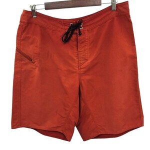 Patagonia Wavefarer Board Shorts Mens Sz 36 Orange Zip Pocket Swim Trunks Surf